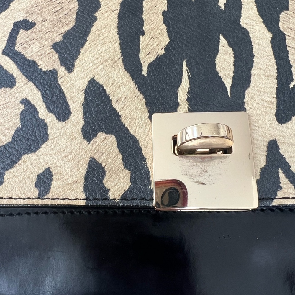 FURLA Zebra Pattern Leather Handbag - Picture 5 of 12